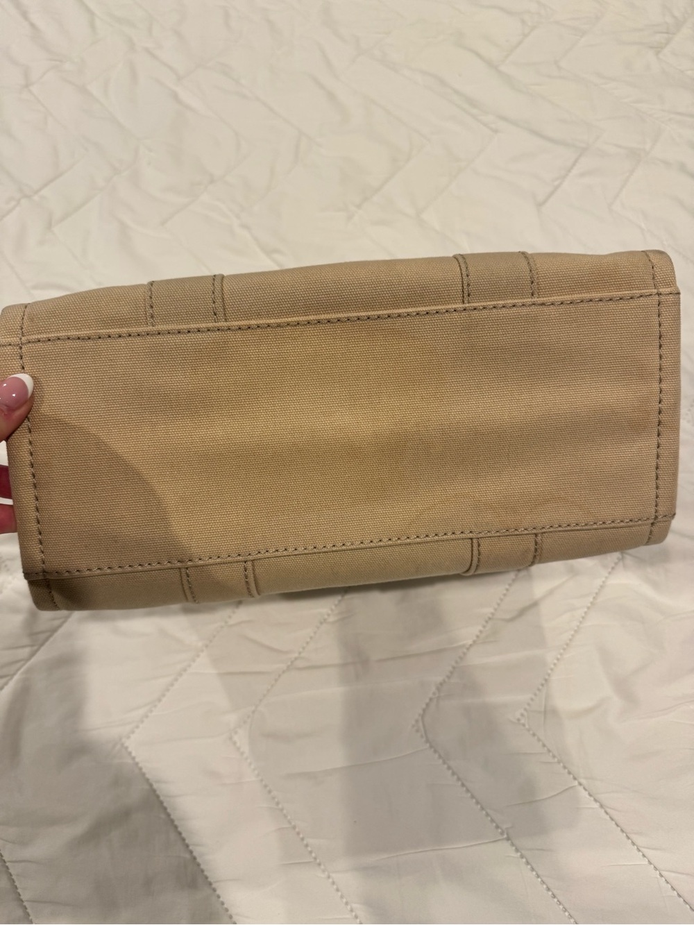Marc Jacobs Beige Canvas 'The Tote Bag' with Scarf-Wrapped Handle - Picture 4 of 8